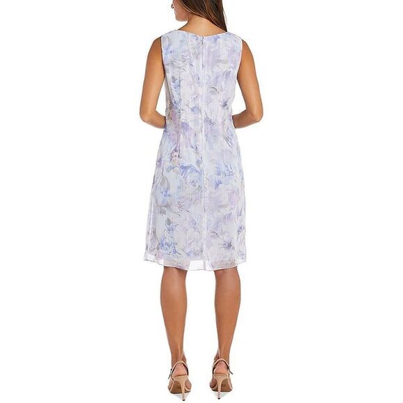 R&M Richards Women's Sz 6 Purple Floral-Print Jacket Dress - 2 Piece Set $119 - Picture 12 of 12